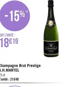 Géant Casino G.h. martel champagne brut prestige offre