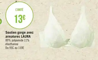 Géant Casino Sincère soutien gorge avec armatures laura offre