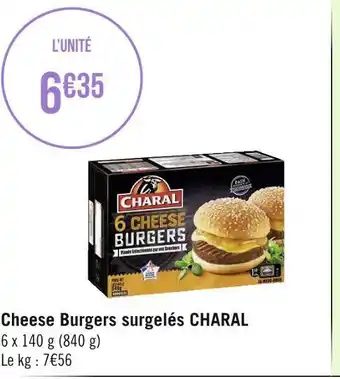 Géant Casino Charal cheese burgers surgelés offre