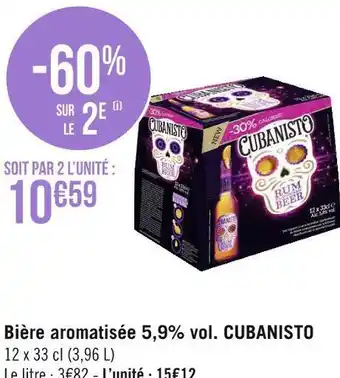Géant Casino Cubanisto bière aromatisée 5,9% vol. offre