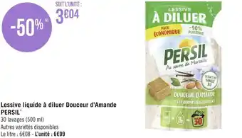 Géant Casino Persil lessive liquide à diluer douceur d’amande* offre