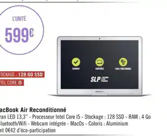 Géant Casino Apple macbook air reconditionné offre