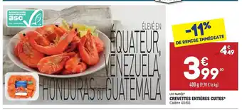 ALDI Crevettes Entières Cuites offre