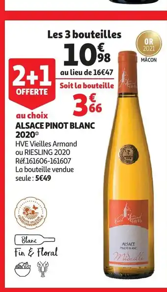 Auchan Alsace Pinot Blanc offre