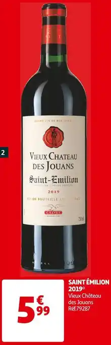 Auchan Vieux château des jouans saint-émilion 2019 offre