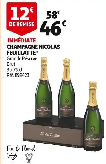 Auchan Nicolas feuillatte champagne offre
