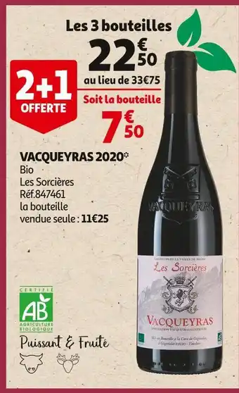 Auchan Les sorcières vacqueyras 2020 offre