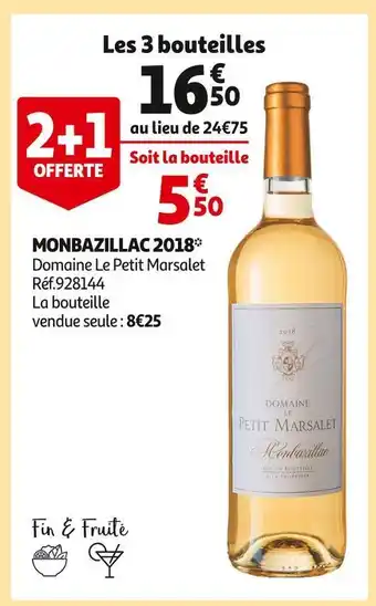 Auchan Domaine le petit marsalet monbazillac 2018* offre