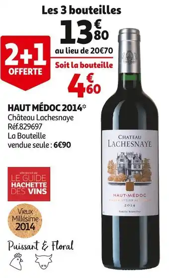 Auchan Château lachesnaye haut-médoc 2014 offre
