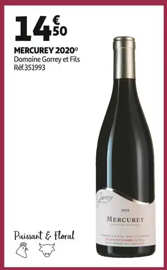 Auchan Domaine garrey et fils mercurey 2020 offre