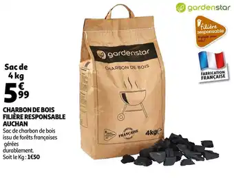 Auchan Gardenstar charbon de bois offre