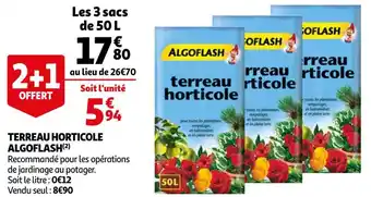 Auchan Algoflash terreau horticole offre