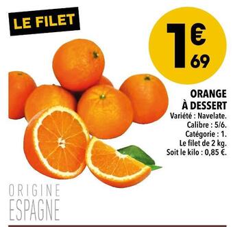 Supeco Orange à dessert offre