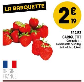 Supeco Fraise gariguette offre
