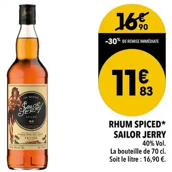 Supeco Sailor jerry rhum spiced offre