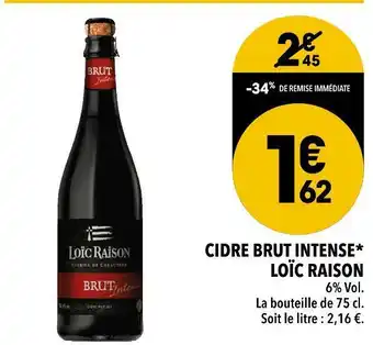 Supeco Loïc raison cidre brut intense offre