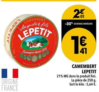 Supeco Lepetit camembert offre