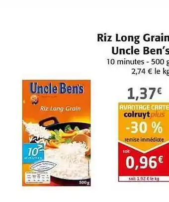 Riz Long Grain Uncle Ben's