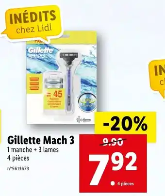 Lidl Gillette Mach 3 offre