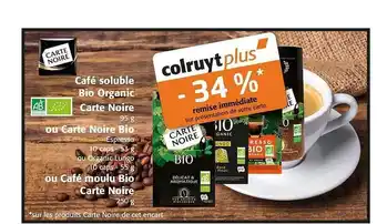 Colruyt Café Soluble Bio Organic Carte Noire Ou Carte Noire Bio Ou Café Moulu Bio Carte Noire offre