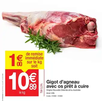 Gigot d'agneau avec os prĂȘt Ă cuire