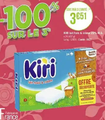 Casino Supermarchés KIRI lait frais & créme offre