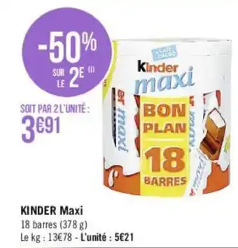 Casino Supermarchés KINDER maxi offre