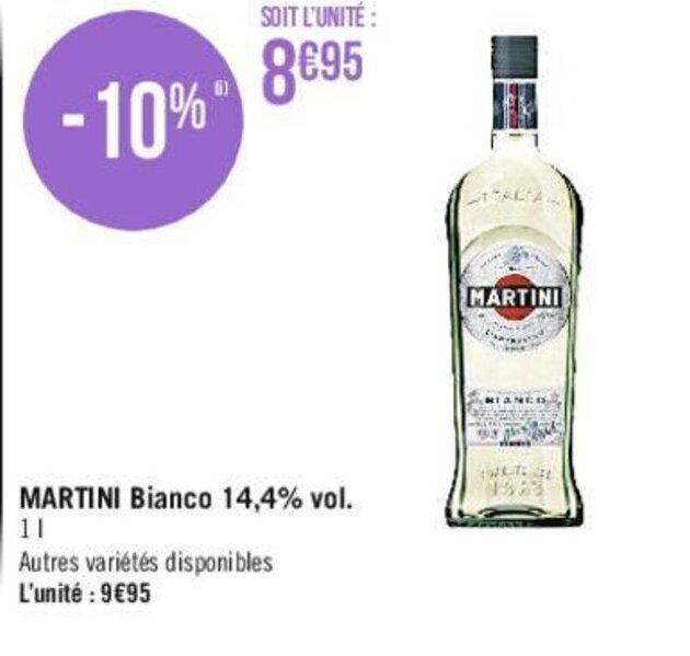 Promo MARTINI bianco chez Casino Supermarchés