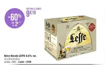 Casino Supermarchés Bière blonde LEFFE offre