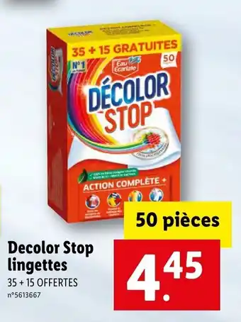 Lidl Decolor Stop Lingettes offre