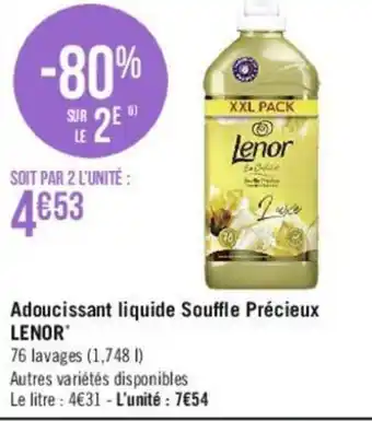 Casino Supermarchés Adoucissant liquide souffle précieux LENOR offre