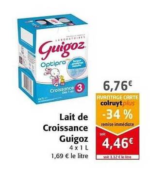 Colruyt Lait De Croissance Guigoz offre