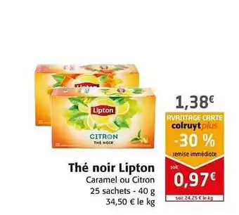 Colruyt Thé Noir Lipton offre