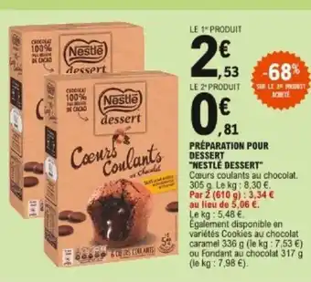 Préparation pour dessert nestlé dessert