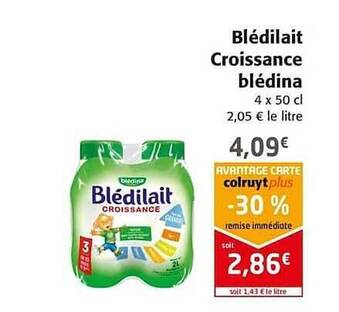 Colruyt Blédilait Croissance Blédina offre
