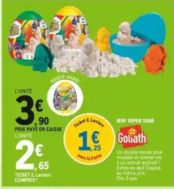 E.Leclerc Œuf super sand offre