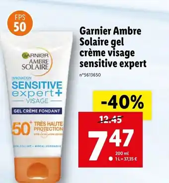 Lidl Garnier Ambre Solaire Gel offre