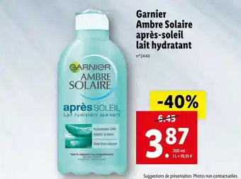 Lidl Garnier Ambre Solaire Après-Soleil offre