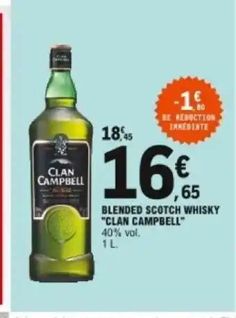 E.Leclerc Blended scotch whisky clan campbell offre