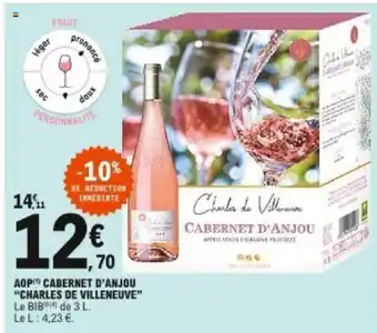 E.Leclerc AOP Cabernet d'anjou Charles de villeneuve offre