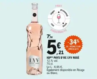 E.Leclerc IGP Pays d'oc Lyv Rosé offre