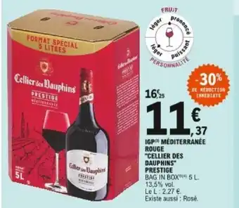 E.Leclerc IGP Méditerranée rouge Cellier des dauphins prestige offre