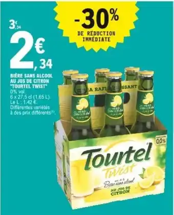 E.Leclerc Bière sans alcool au jus de citron tourtel twist offre