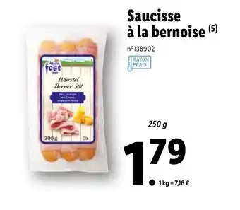 Lidl Saucisse à La Bernoise offre
