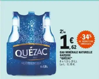 Eau minérale naturelle gazeuse Quézac