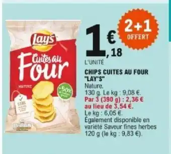E.Leclerc Chips cuites au four Lay's offre