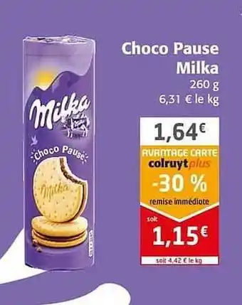Colruyt Choco Pause Milka offre