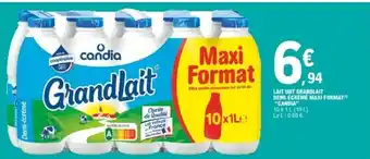 E.Leclerc Lait uht grandlait demi-écréme maxi format candia offre