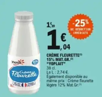 CrĂšme fleurette 15% mat.gr