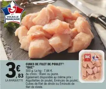 E.Leclerc Cubes de filet de poulet Duc offre